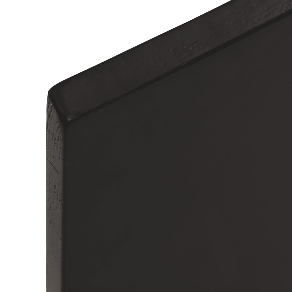 vidaXL Wall Shelf Dark Brown 60x50x2 cm Treated Solid Wood Oak 6