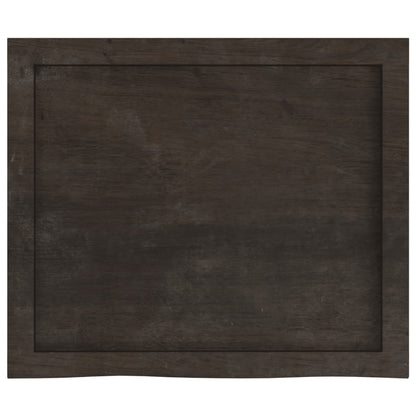 vidaXL Wall Shelf Dark Brown 60x50x(2-4) cm Treated Solid Wood Oak 5