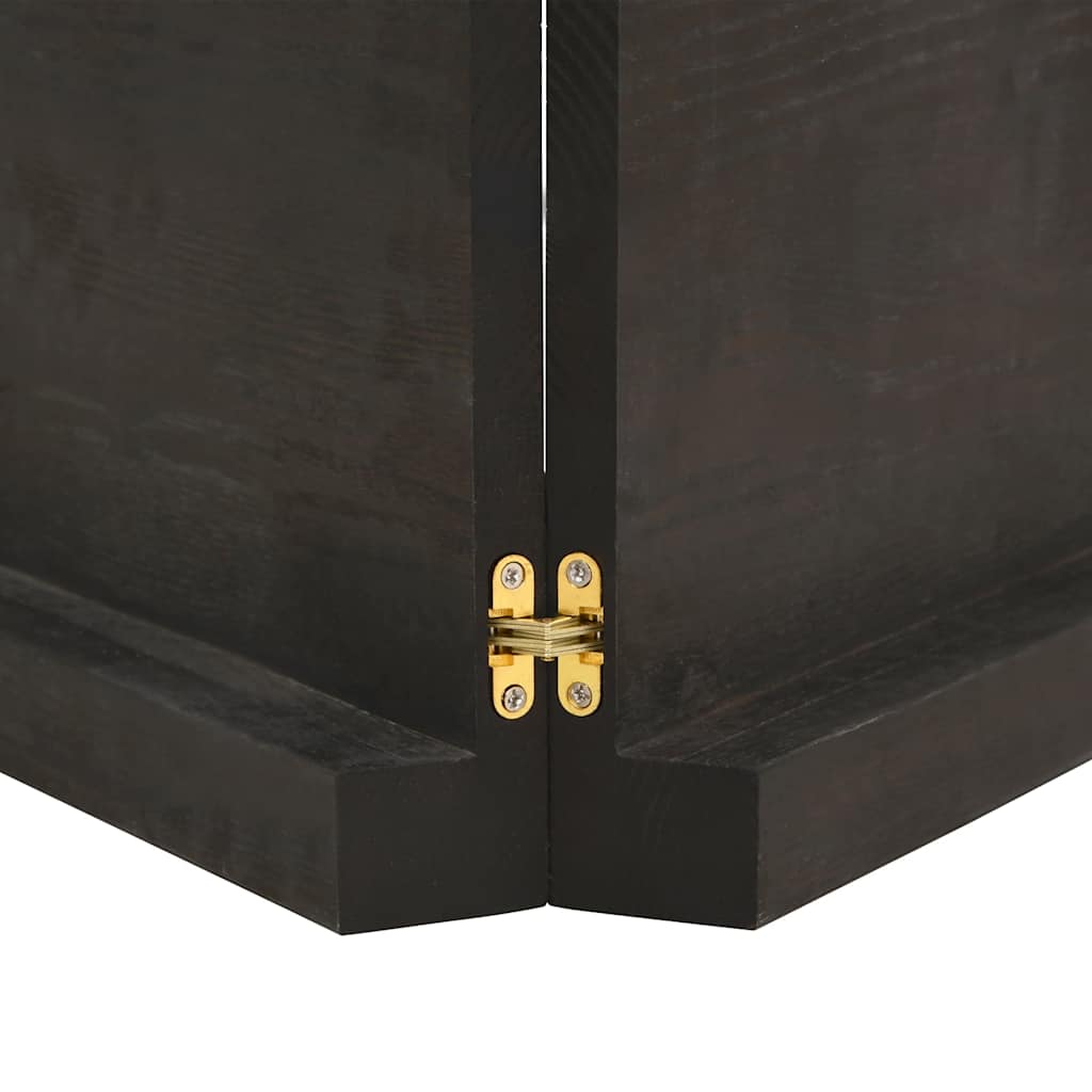 vidaXL Wall Shelf Dark Brown 120x40x(2-6) cm Treated Solid Wood Oak 4