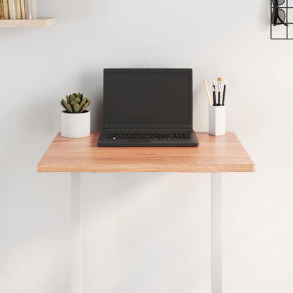 vidaXL Table Top Light Brown 60x50x2 cm Treated Solid Wood Oak Live Edge 3