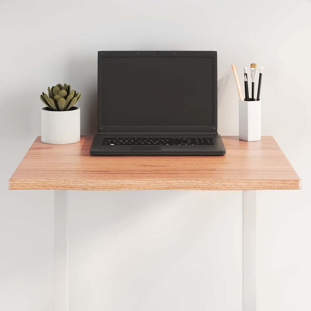 vidaXL Table Top Light Brown 60x50x2 cm Treated Solid Wood Oak Live Edge 1