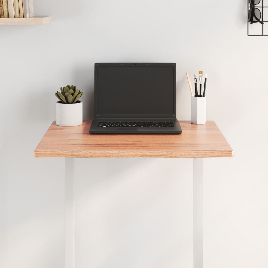 vidaXL Table Top Light Brown 60x60x2 cm Treated Solid Wood Oak Live Edge 3
