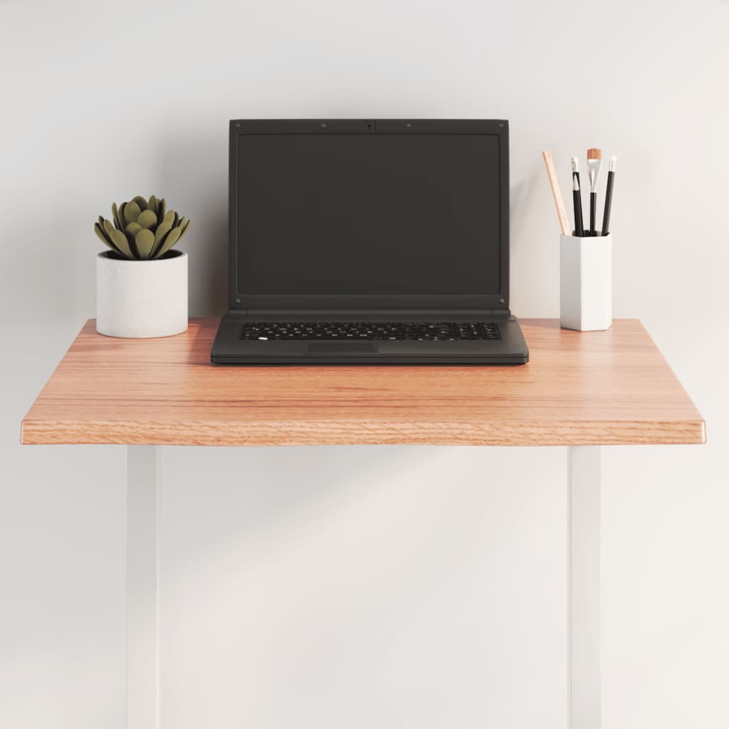 vidaXL Table Top Light Brown 60x60x2 cm Treated Solid Wood Oak Live Edge 1