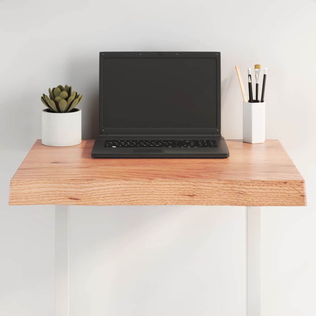 vidaXL Table Top Light Brown 60x60x(2-6) cm Treated Solid Wood Live Edge 1