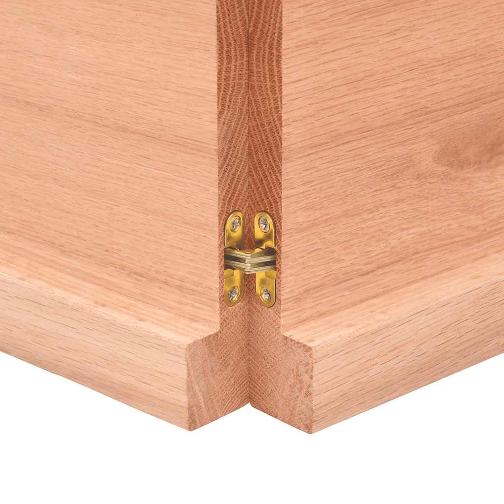 vidaXL Table Top Light Brown 140x40x(2-4)cm Treated Solid Wood Live Edge 4