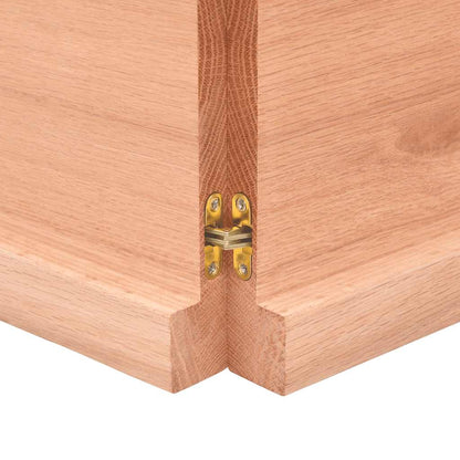 vidaXL Table Top Light Brown 140x40x(2-4)cm Treated Solid Wood Live Edge 4