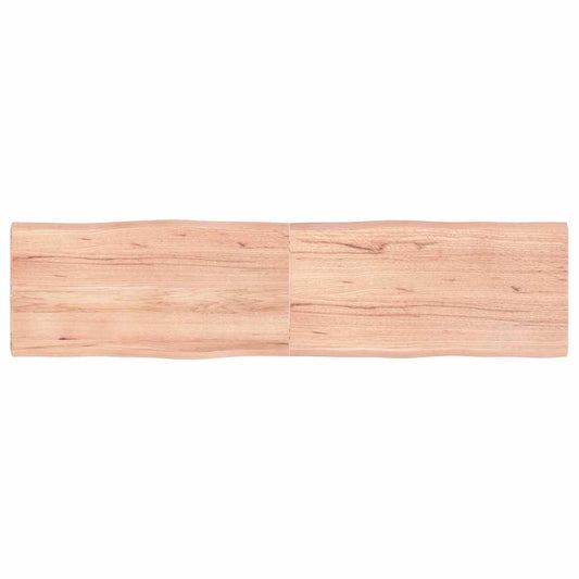 vidaXL Table Top Light Brown Live Edge, a light brown wooden table top with a live edge detail