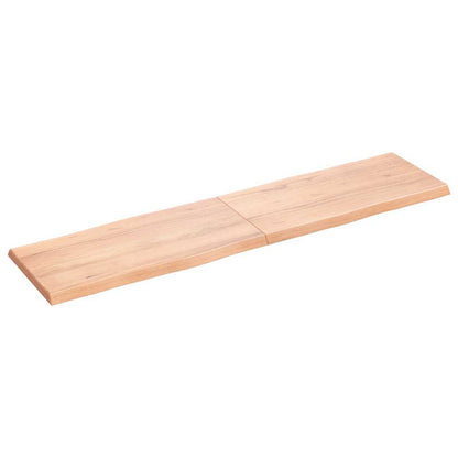 Table Top Solid Wood Oak Live Edge Light brown Depth 40 cm 160 cm 4 cm