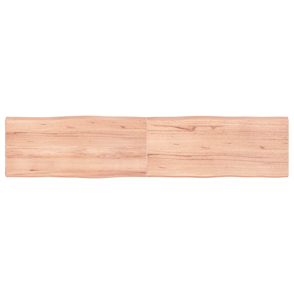 Table Top Solid Wood Oak Live Edge Light brown Depth 40 cm 180 cm 4 cm