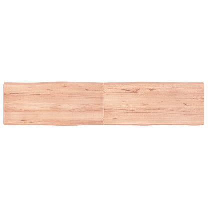 Table Top Solid Wood Oak Live Edge Light brown Depth 40 cm 180 cm 4 cm