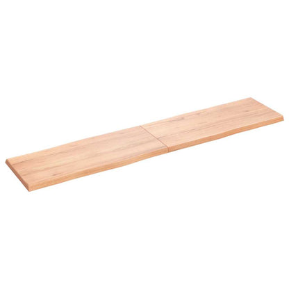 Table Top Solid Wood Oak Live Edge Light brown Depth 40 cm 180 cm 4 cm
