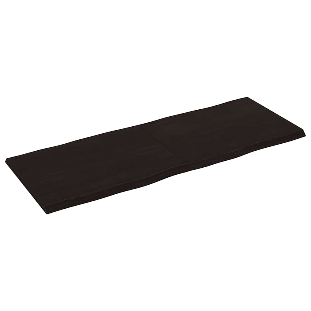 vidaXL Table Top Dark Brown 160x60x(2-4) cm Treated Solid Wood Live Edge 2