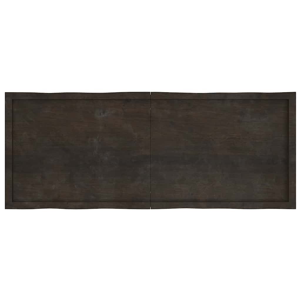 vidaXL Table Top Dark Brown 160x60x(2-4) cm Treated Solid Wood Live Edge 3