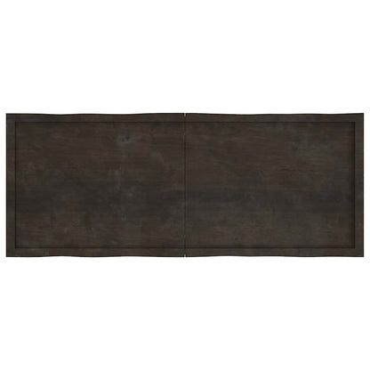 vidaXL Table Top Dark Brown 160x60x(2-4) cm Treated Solid Wood Live Edge 3