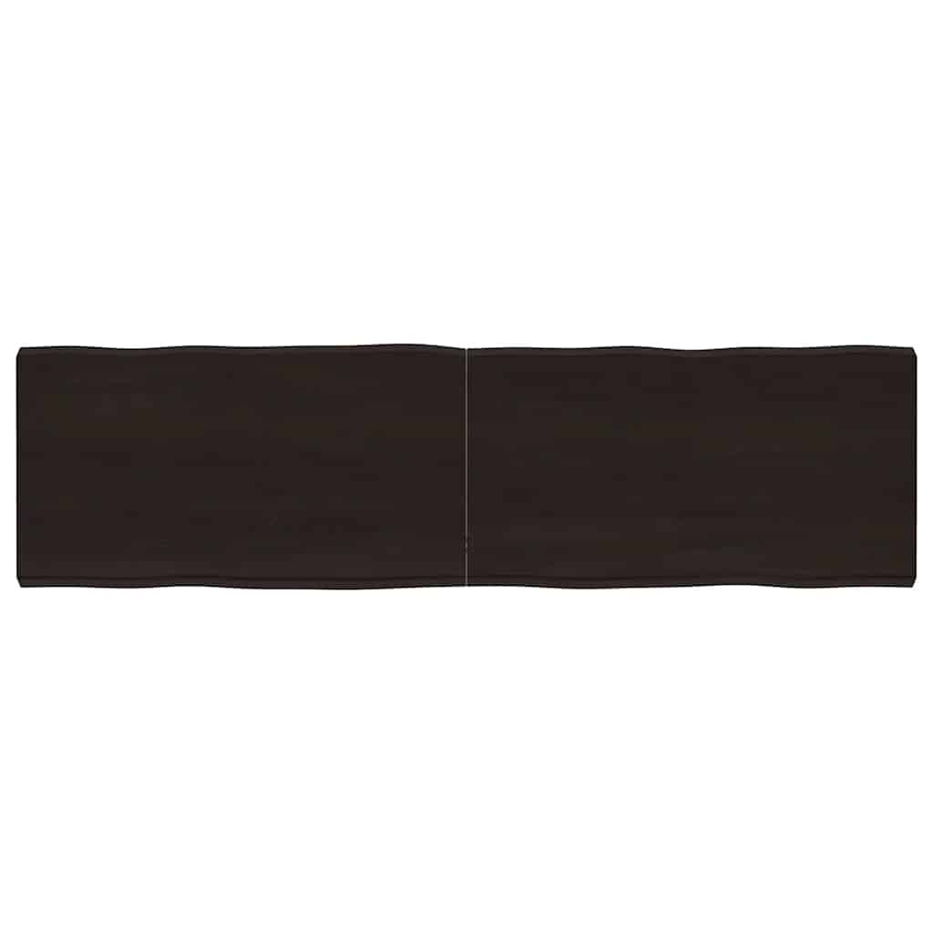 vidaXL Table Top Dark Brown 180x50x(2-6) cm Treated Solid Wood Live Edge 1