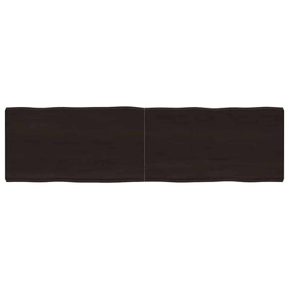 vidaXL Table Top Dark Brown 180x50x(2-6) cm Treated Solid Wood Live Edge 1