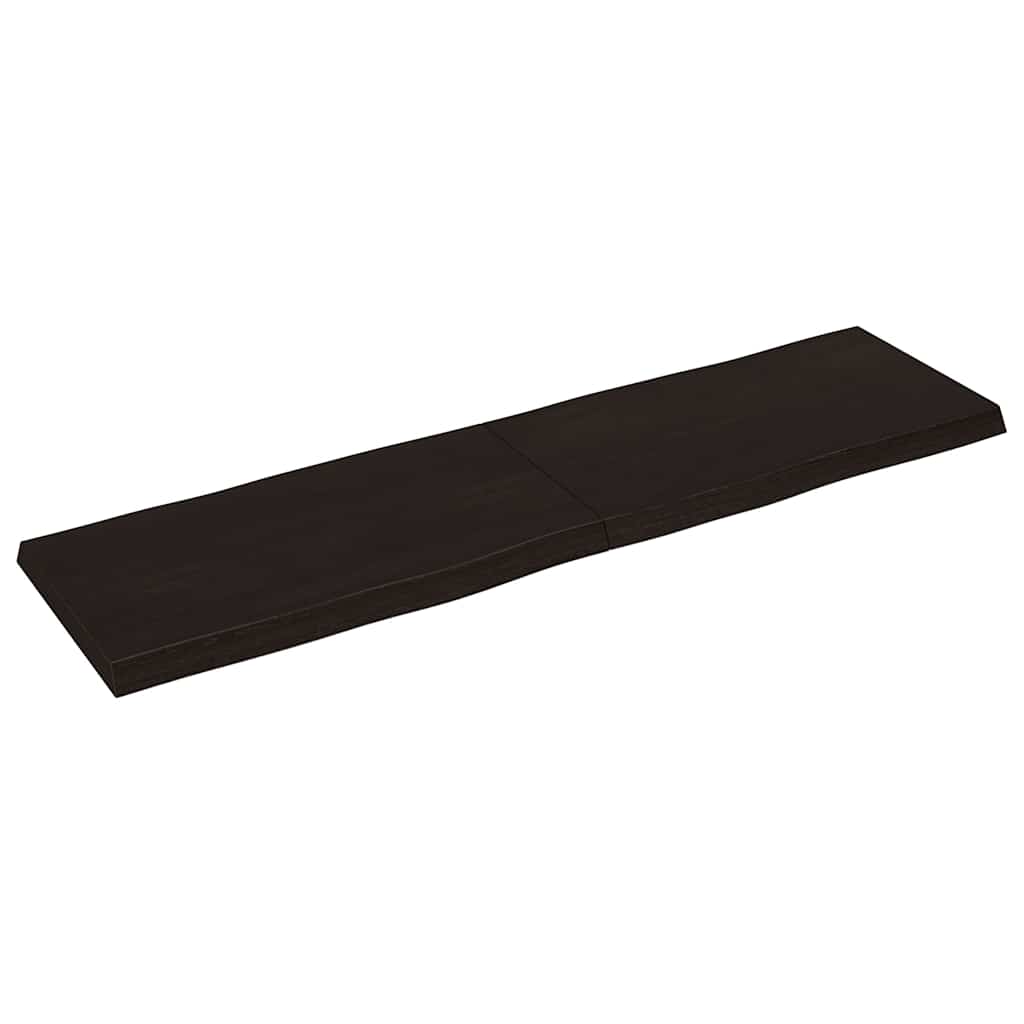 vidaXL Table Top Dark Brown 180x50x(2-6) cm Treated Solid Wood Live Edge 2