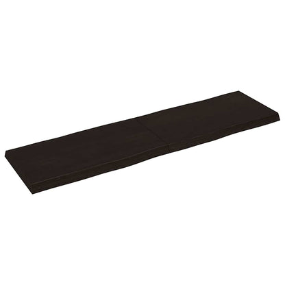 vidaXL Table Top Dark Brown 180x50x(2-6) cm Treated Solid Wood Live Edge 2