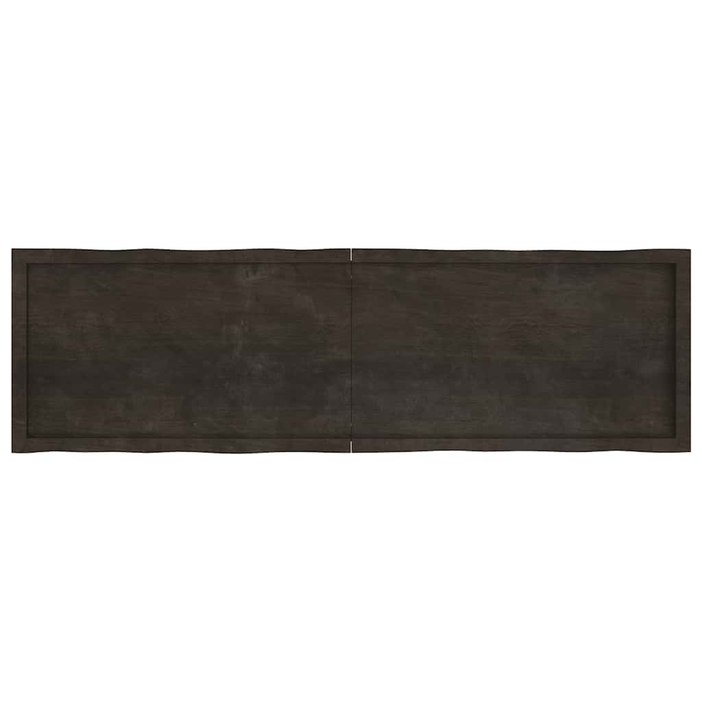 vidaXL Table Top Dark Brown 180x50x(2-6) cm Treated Solid Wood Live Edge 3