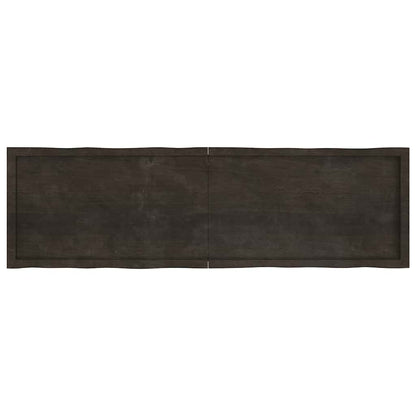 vidaXL Table Top Dark Brown 180x50x(2-6) cm Treated Solid Wood Live Edge 3