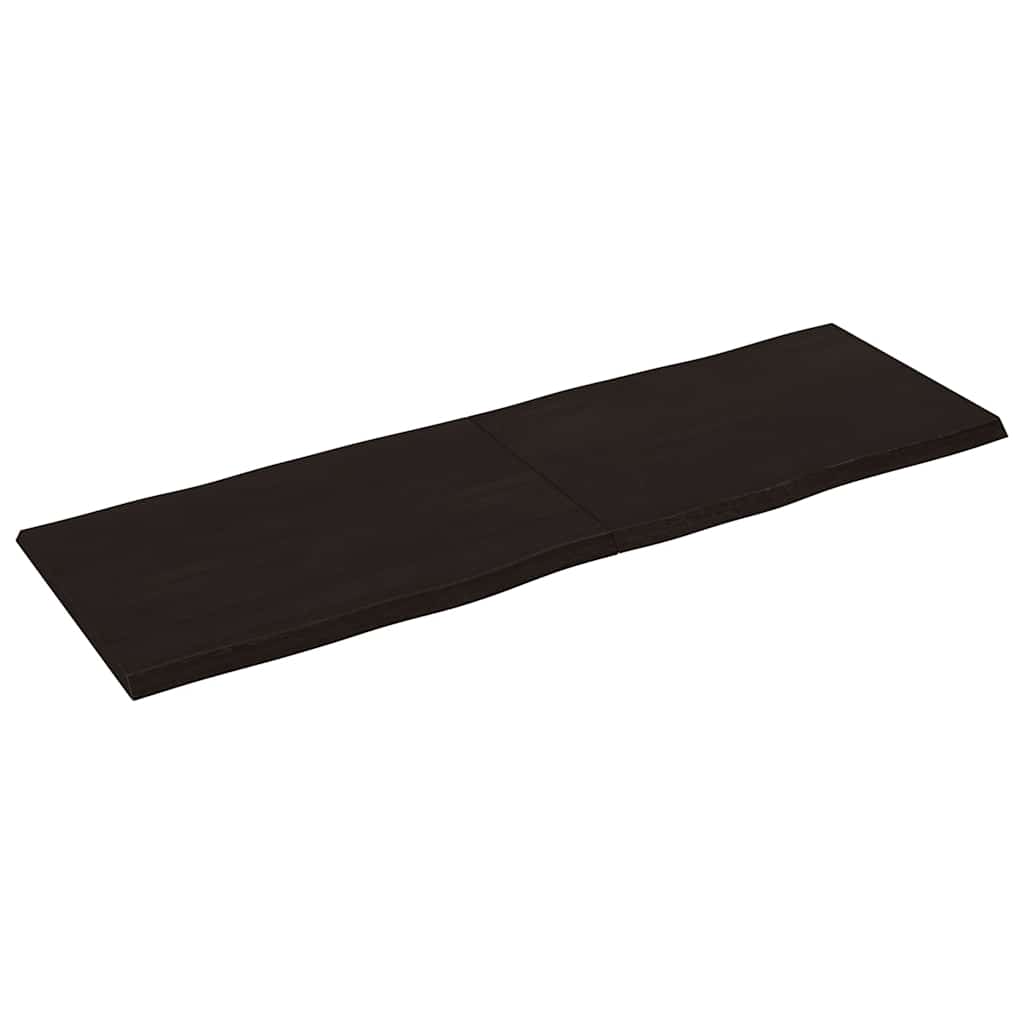 vidaXL Table Top Dark Brown 180x60x(2-4) cm Treated Solid Wood Live Edge 2