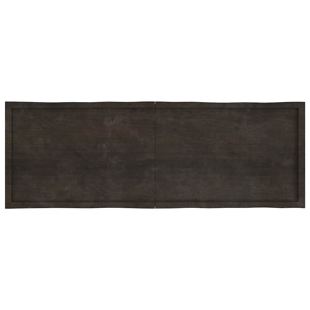 vidaXL Table Top Dark Brown 180x60x(2-4) cm Treated Solid Wood Live Edge 3