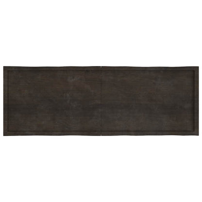 vidaXL Table Top Dark Brown 180x60x(2-4) cm Treated Solid Wood Live Edge 3
