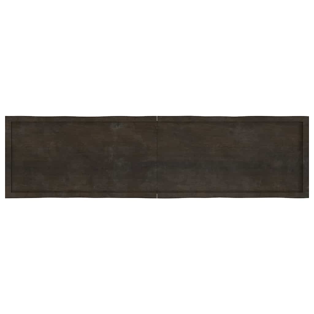 vidaXL Table Top Dark Brown 200x50x(2-6) cm Treated Solid Wood Live Edge 3