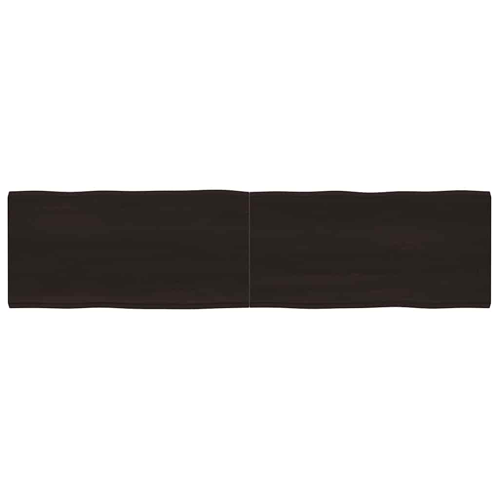 Table Top 100x50x(2-6) Live Edge Dark brown Depth 50 cm Height 6 cm 200 cm