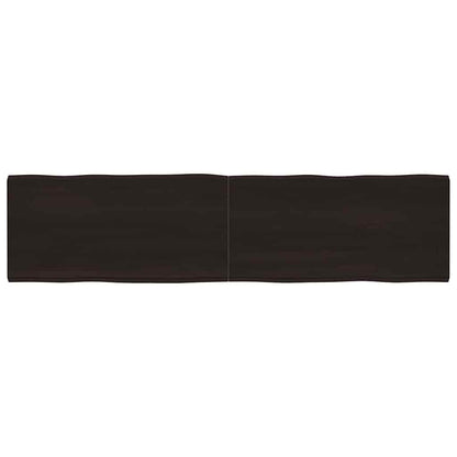 Table Top 100x50x(2-6) Live Edge Dark brown Depth 50 cm Height 6 cm 200 cm