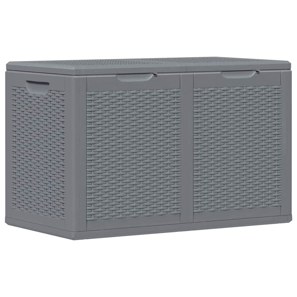 Garden Storage Box PP Rattan Grey Rattan design