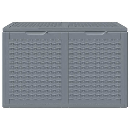 Garden Storage Box PP Rattan Grey Rattan design