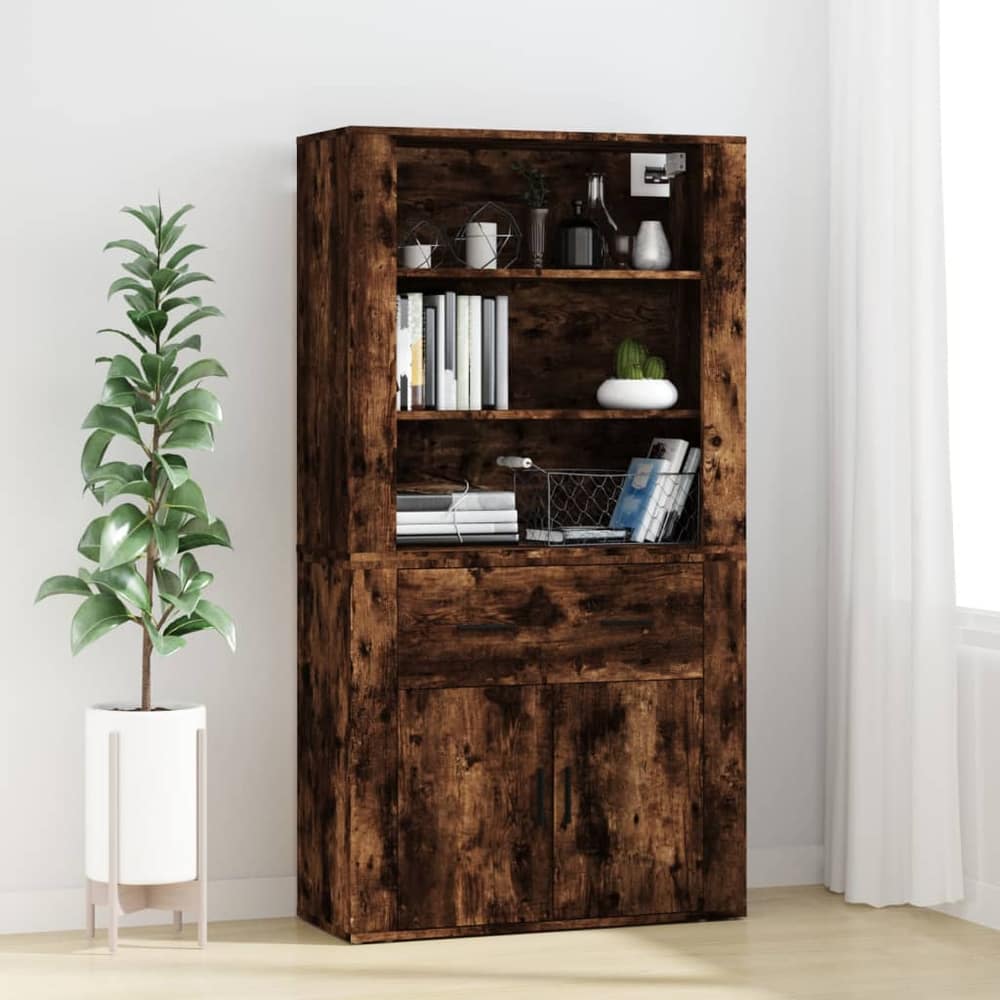 Highboard Engineered Wood Smoked oak
