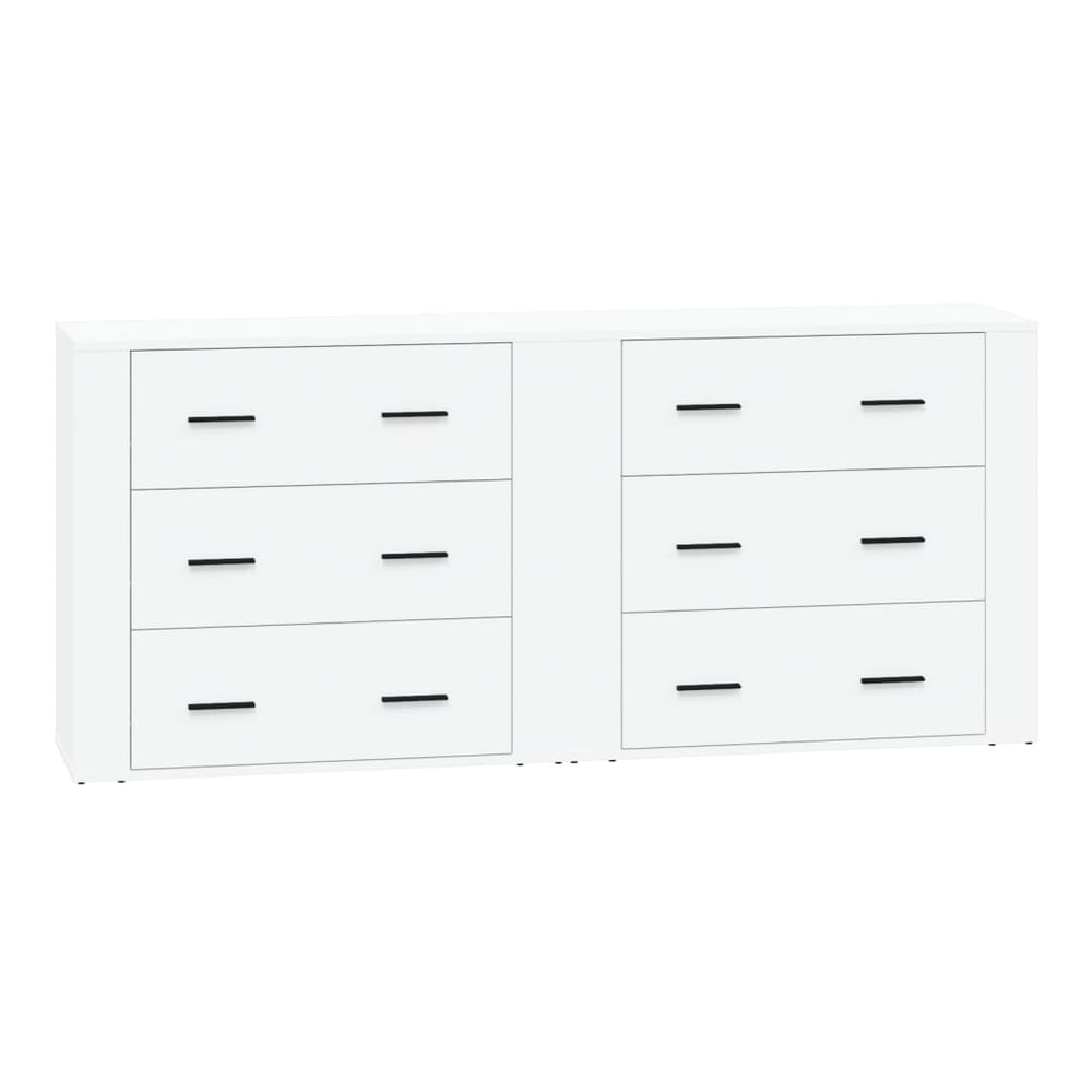 Sideboards 2 pcs Engineered Wood White