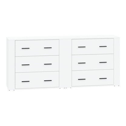 Sideboards 2 pcs Engineered Wood White