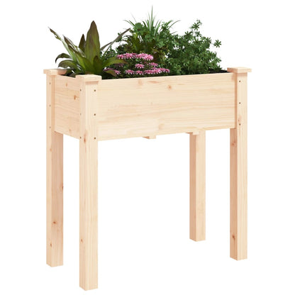 vidaXL Planter with Liner 71x37x76 cm Solid Wood Fir 3
