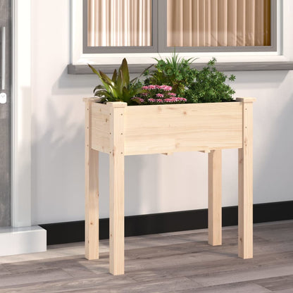 vidaXL Planter with Liner 71x37x76 cm Solid Wood Fir 1