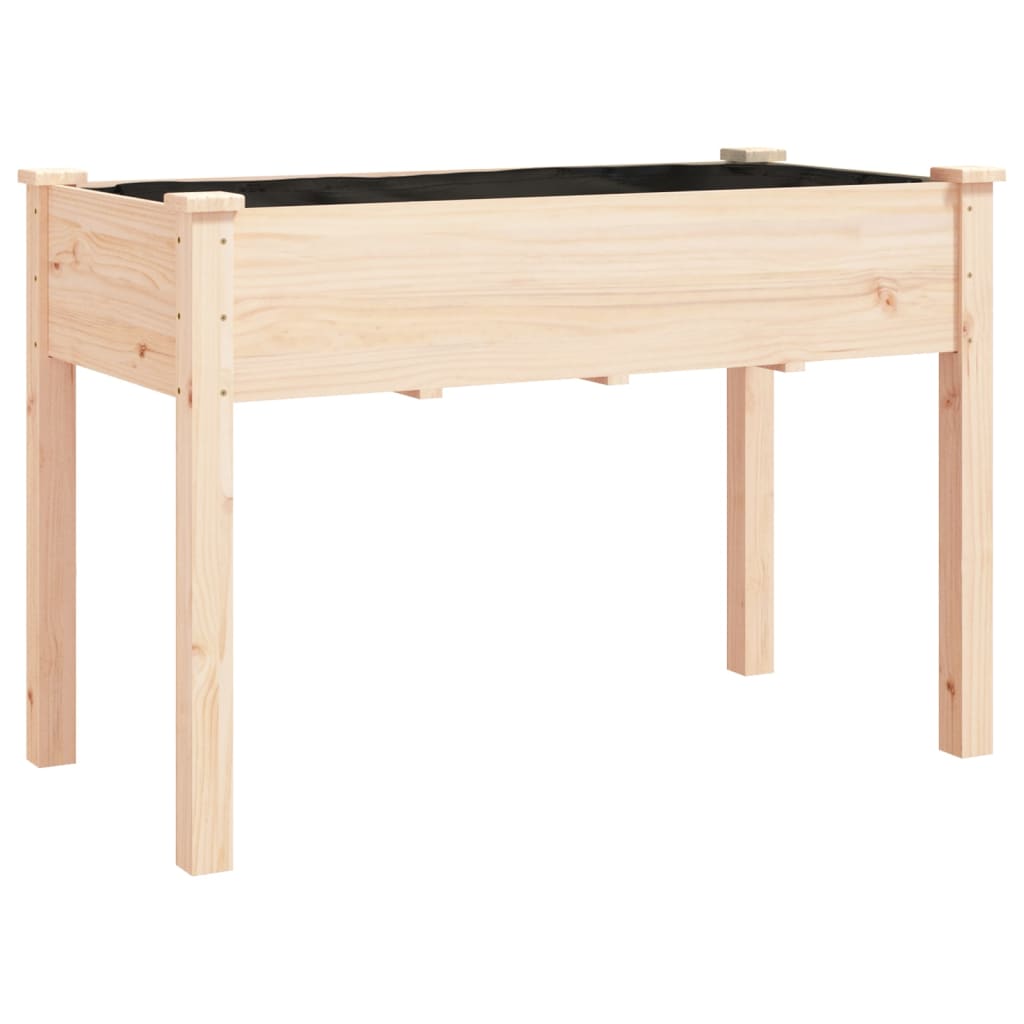 vidaXL Planter with Liner 118x59x76 cm Solid Wood Fir 2