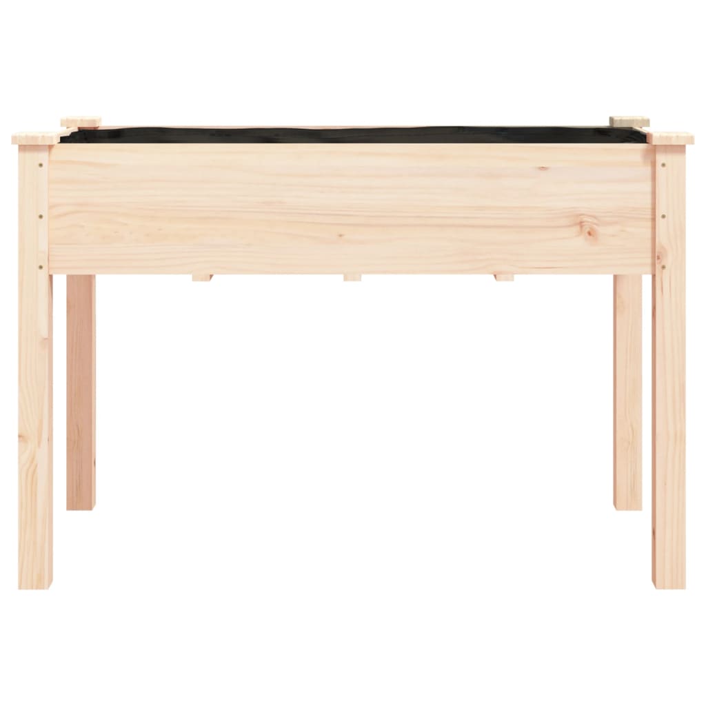 vidaXL Planter with Liner 118x59x76 cm Solid Wood Fir 3