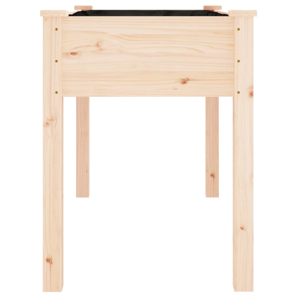 vidaXL Planter with Liner 118x59x76 cm Solid Wood Fir 4