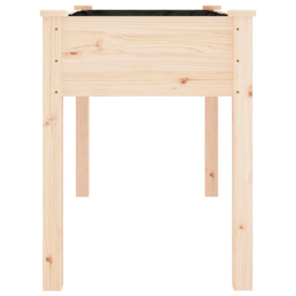 vidaXL Planter with Liner 118x59x76 cm Solid Wood Fir 4