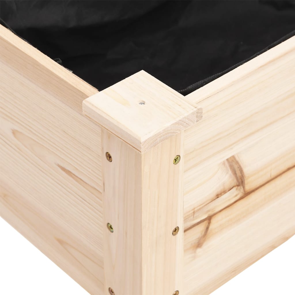vidaXL Planter with Liner 118x59x76 cm Solid Wood Fir 6