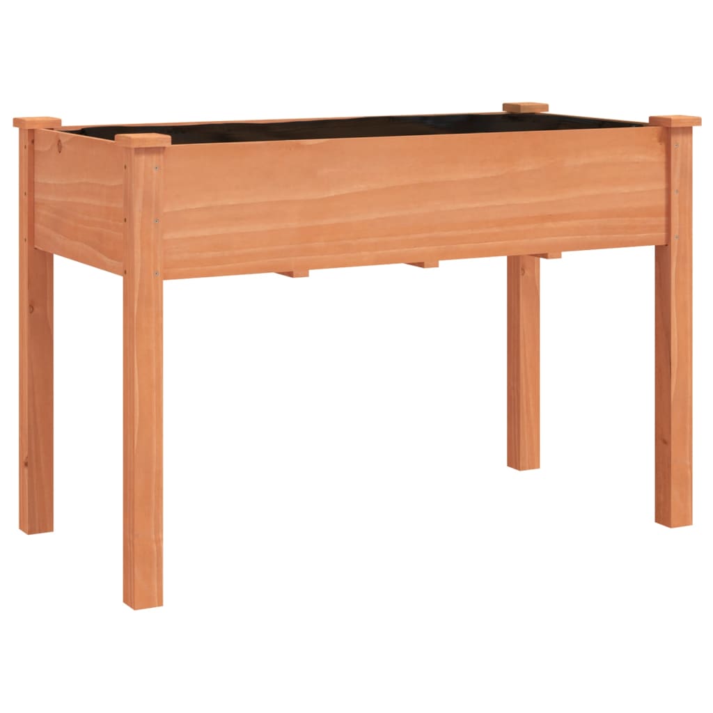 vidaXL Planter with Liner Brown 118x59x76 cm Solid Wood Fir 2