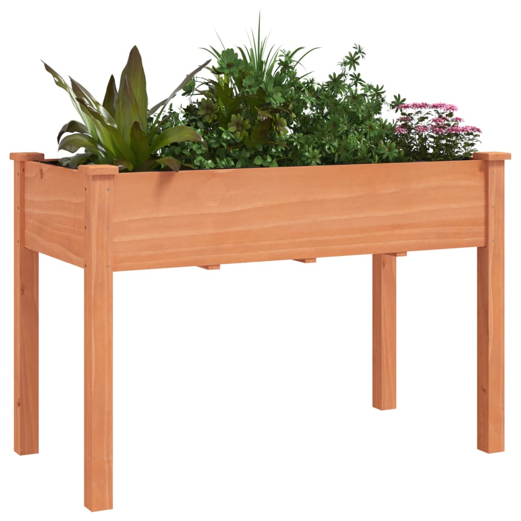 vidaXL Planter with Liner Brown 118x59x76 cm Solid Wood Fir 3