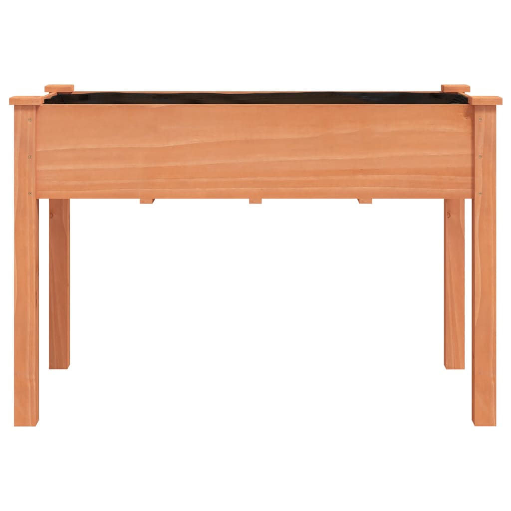 vidaXL Planter with Liner Brown 118x59x76 cm Solid Wood Fir 4