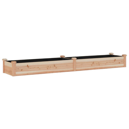vidaXL Garden Raised Bed with Liner 240x45x25 cm Solid Wood Fir 2
