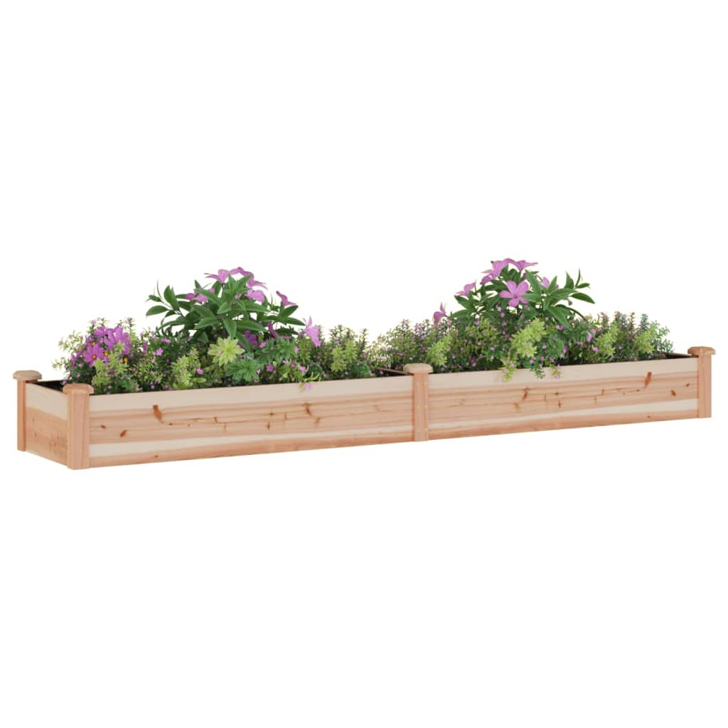 vidaXL Garden Raised Bed with Liner 240x45x25 cm Solid Wood Fir 3