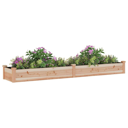 vidaXL Garden Raised Bed with Liner 240x45x25 cm Solid Wood Fir 3