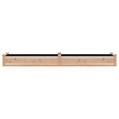 vidaXL Garden Raised Bed with Liner 240x45x25 cm Solid Wood Fir 4