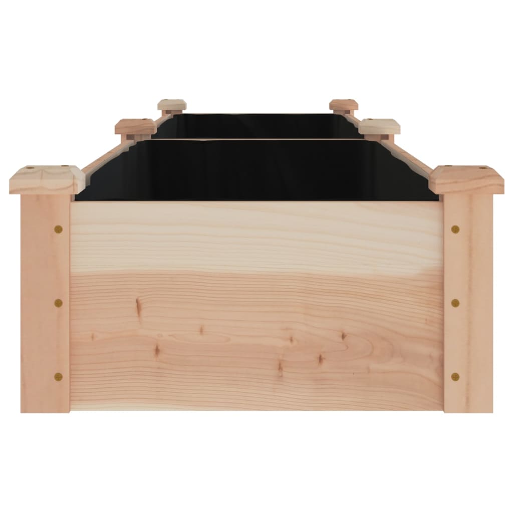 vidaXL Garden Raised Bed with Liner 240x45x25 cm Solid Wood Fir 5